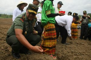 Mentan Bersama Pangdam Tanam Bibit Jagung di Konawe Utara