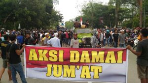 Simpatisan Pasangan Calon Walikota Gelar Aksi Jum’at Damai