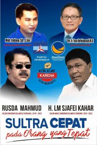 Pilgub 2018, Rusda-Syafei  bakal Diusung Partai Nasdem dan Demokrat