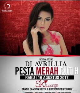 Sambut Hari Kemerdekaan Bersama DJ Avrilia di Grand Clarion Hotel Kendari