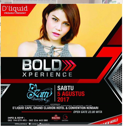 D’Liquid Cafe Clarion Kendari Hadirkan DJ Katty Butterfly Asal Thailand