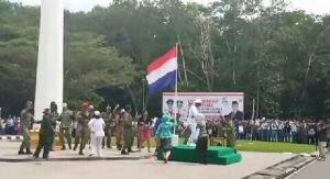 Sosiodrama Haluoleo Sebagai Pejuang Sultra Meriahkan Upacara HUT RI di Sultra