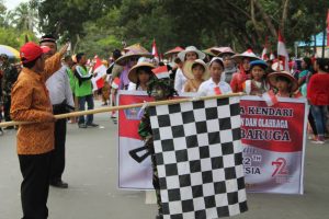 FOTO : Pemkot Kendari Sambut HUT RI Ke-72 Dengan Semarak Aksi Karnaval Juang Kemerdekaan