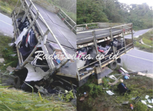 Rem Blong, Mobil Pengantar Puluhan Unit Sepeda Motor Alami Kecelakaan
