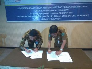 Tingkatkan Kesejahteraan Pegawai, BLUD RS Konawe Jalin Kerjasama Dengan BTN