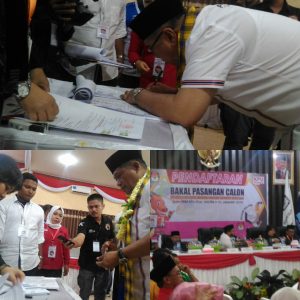 Pasangan Surga Menjadi Pendaftar Pertama di KPU Sultra