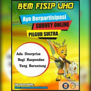 Fisip UHO Ajak Masyarakat Sultra Lakukan Survey Online Cagub 2018