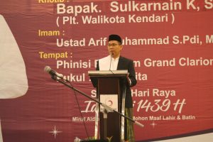 Plt Wali Kota Kendari isi Khutbah Sholat Idul Fitri 1439 H
