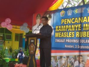 SMPN 15 Kendari Terpilih Menjadi Tempat Peresmian Pencanangan Kampanye Imunisasi MR