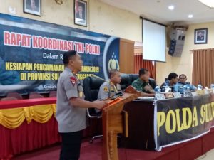 Polda Sultra Gelar Rakor TNI-POLRI Jelang Pemilu 2019