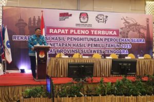 Ratusan TNI-Polri Disiagakan, Pleno KPU Sultra Berjalan Transparan, Jurdil dan Demokratis