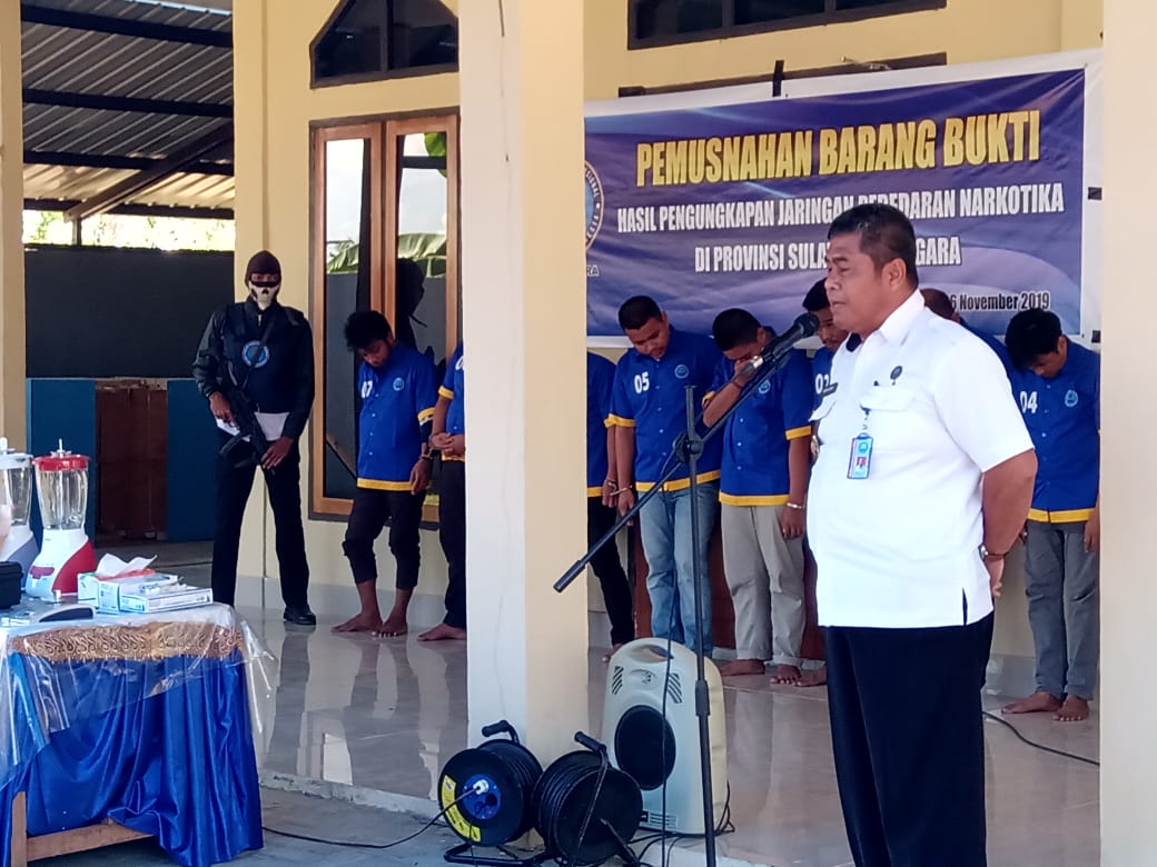 BNNP Sultra Musnahkan 2 Kg Sabu-sabu Dari Delapan Tersangka