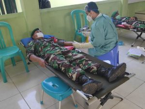 Penuhi Ketersedian Kantong Darah PMI, Kodim 1417 Kendari Lakukan Donor Darah