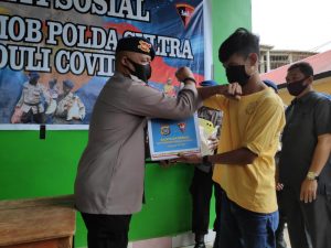 Aksi Sosial Brimob Polda Sultra Kini Targetkan Para Mahasiswa