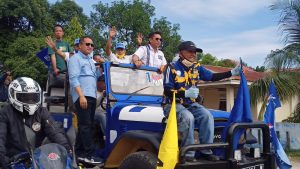 Tiba di Butur, Bapaslon Bupati Butur Ridwan Zakaria-Ahali Disambut Ribuan Masyarakat