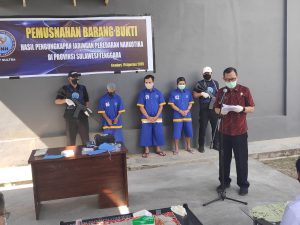 BNN Sultra Musnahkan BB Narkoba Tahap Keempat Tahun 2020
