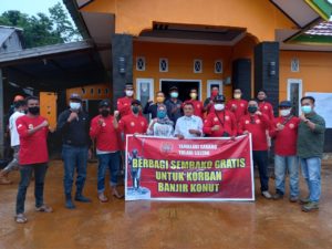 Ratusan Peket Sembako Disalurkam Tamalaki Sarano Sultra Untuk Korban Longsor di Konut