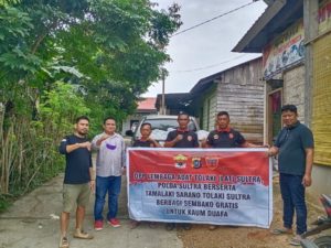 Sinergi Bersama DPP LAT Dan Polda Sultra, Tamalaki Sarano Tolaki Sultra Salurkan Paket Sembako