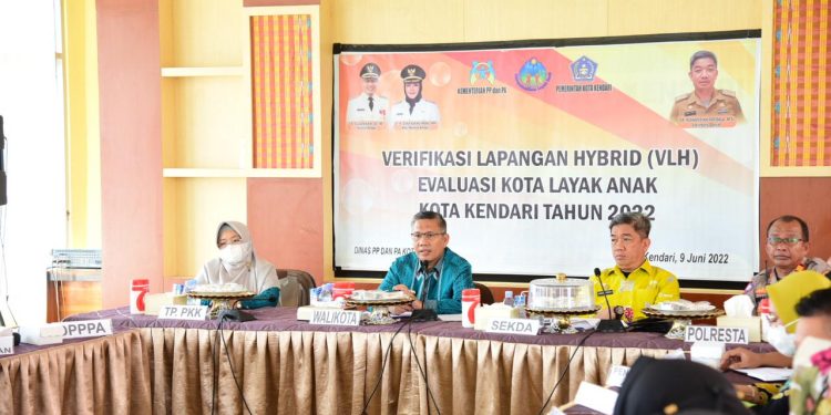 Verifikasi Lapangan Hybrid Kota Layak Anak, Wali Kota Kendari; Fokus Ciptakan Kota Layak Anak
