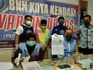 BNN Kendari Amankan 65,48 Gram Ganja Milik Seorang Supir Angkot