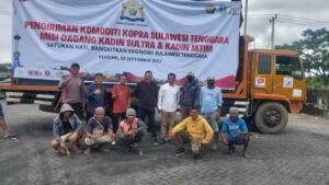 Lanjutkan Kerjasama Misi Dagang, Perusahaan Binaan Kadin Sultra Kirim Kopra ke Jatim