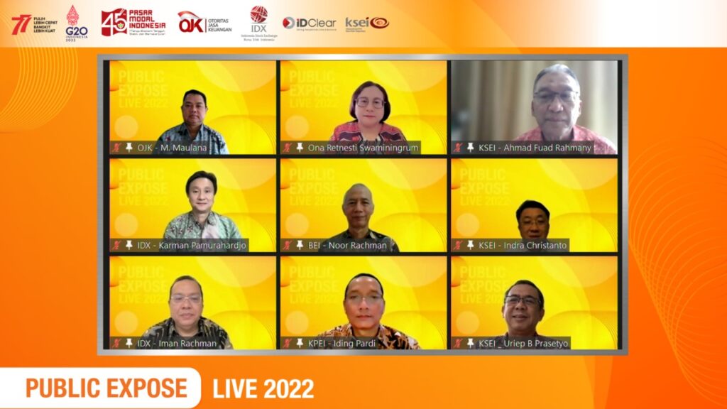Peringati 45 Tahun Pasar Modal, BEI Gelar Public Expose 2022