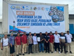 Lanjutkan MoU Misi Dagang, Kadin Sultra Kirim 51 Ton Hasil Laut ke Jatim