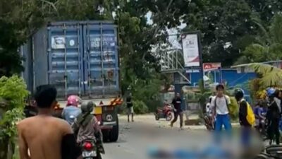 Kecelakaan di Kendari, Dua Orang Diduga Pelajar SMK Tabrak Kontainer, Satu Meninggal Dunia