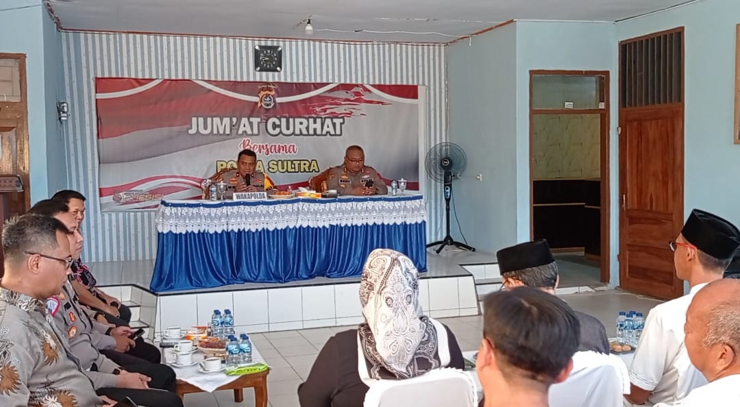 Kegiatan Jumat Curhat Polda Sultra di Kelurahan Mokoau, Kendari