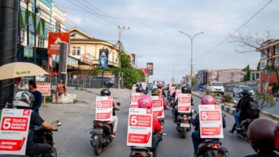 Puluhan Pengendara Motor Honda di Kendari Kampanyekan Garansi Rangka 5 Tahun