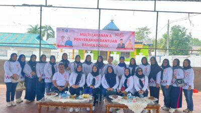 PKK dan DWP Koltim Barikan Pelayanan Kesehatan dan Bantuan Sembako