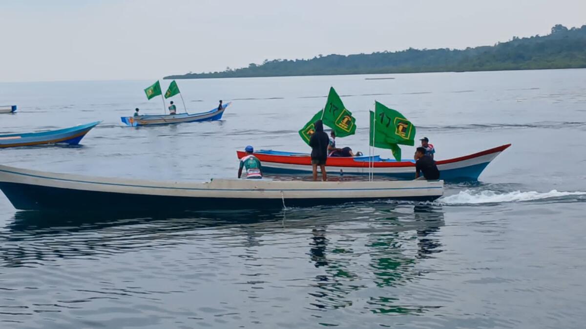Kampanye di Konkep, Kedatangan ASR Diiringi Puluhan Kapal Nelayan