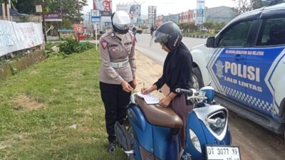 Hari ke-4 Ops Keselamatan Anoa 2024: Satgas Gakkum Beraksi Tindak Pengendara Tanpa Nomor Plat