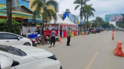 Satgas Kamseltibcarlantas Atasi Kemacetan di Mall Mandonga dan Pelabuhan Nusantara Kendari