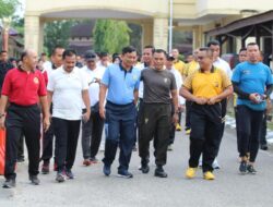 Polda Sultra Gelar Olahraga Bersama Forkopimda untuk Kokohkan Sinergitas pada Hari Bhayangkara ke-78