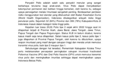 Bupati Koltim Terbitkan Surat Edaran Terkait Penanggulangan KLB Polio