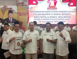 Pasangan Sudiro-Rauf Terima B1 KWK Partai Gerindra untuk Pilkada Konawe Utara 2024