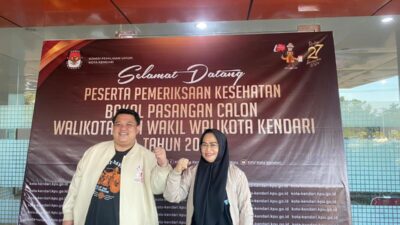 Usai Ikuti Tes Kesehatan dan Dinyatakan Sehat, Yudhi-Nirna Siap Tarung Pilwali Kendari