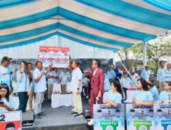 Kampanye Di Kendari, ASR-Hugua Simulasikan Pilih Nomor Urut 2 Pada Pilgub Sultra