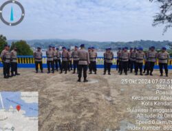 Personel Ditpolairud Polda Sultra Kawal Kampanye Pilkada Serentak di Wilayah Perairan Kendari