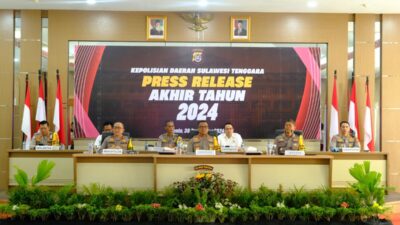 Press Release Akhir Tahun, Polda Sultra Paparkan Capaian dan Tantangan Tugas Sepanjang 2024