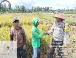 Bripka Agus Salim Dukung Asta Cita Presiden Prabowo dengan Membantu Panen Petani di Lombok Timur