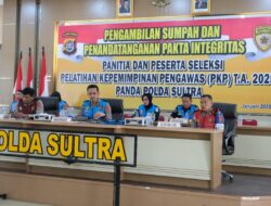 Penguatan SDM Polri, Polda Sultra Gelar Pengambilan Sumpah dan Penandatanganan Pakta Integritas Seleksi PKP 2025