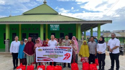 Peringati Hari Bhayangkara ke-79, Ditreskrimum Polda Sultra Salurkan 200 Paket Sembako ke Warga Kendari