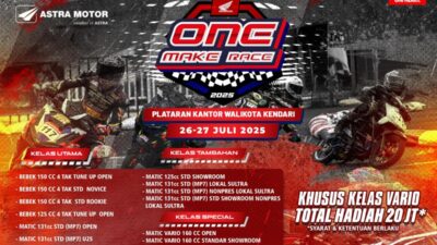 Honda One Make Race Digelar di Kendari, Hadiah Total 20 Juta
