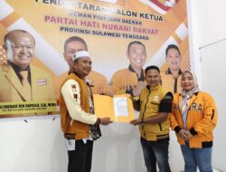 Fajar Ishak Daftar Calon Ketua Hanura Sultra, Siap Wakafkan Diri Besarkan Partai
