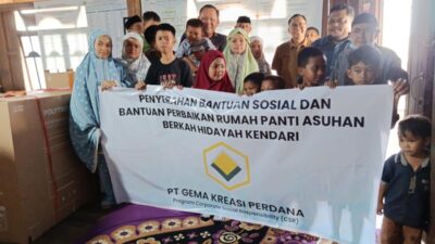 Program CSR PT GKP Ringankan Beban Panti Asuhan Berkah Hidayah di Kendari