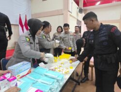 RS Bhayangkara Kendari Gelar Layanan Kesehatan dan Tes Narkoba bagi untuk PNPP Satbrimob Polda Sultra