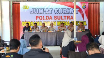 Jumat Curhat Polda Sultra Bersama Media Bahas Kamtibmas