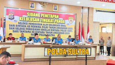 Wakapolda Sultra Pimpin Sidang Penetapan Kelulusan Seleksi PAG dan SBP di Polda Sultra